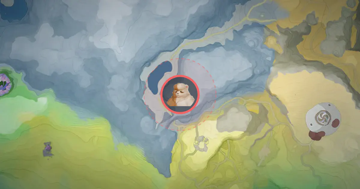 Alpha Grizbo’s location on the Idyll map, in Rosetower Woods