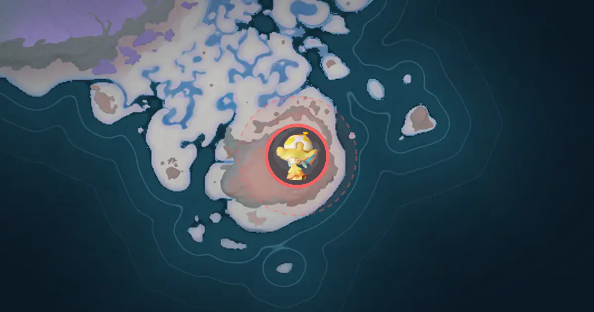 Alpha Luminelle’s location on the Idyll map, in Tideblossom Coast
