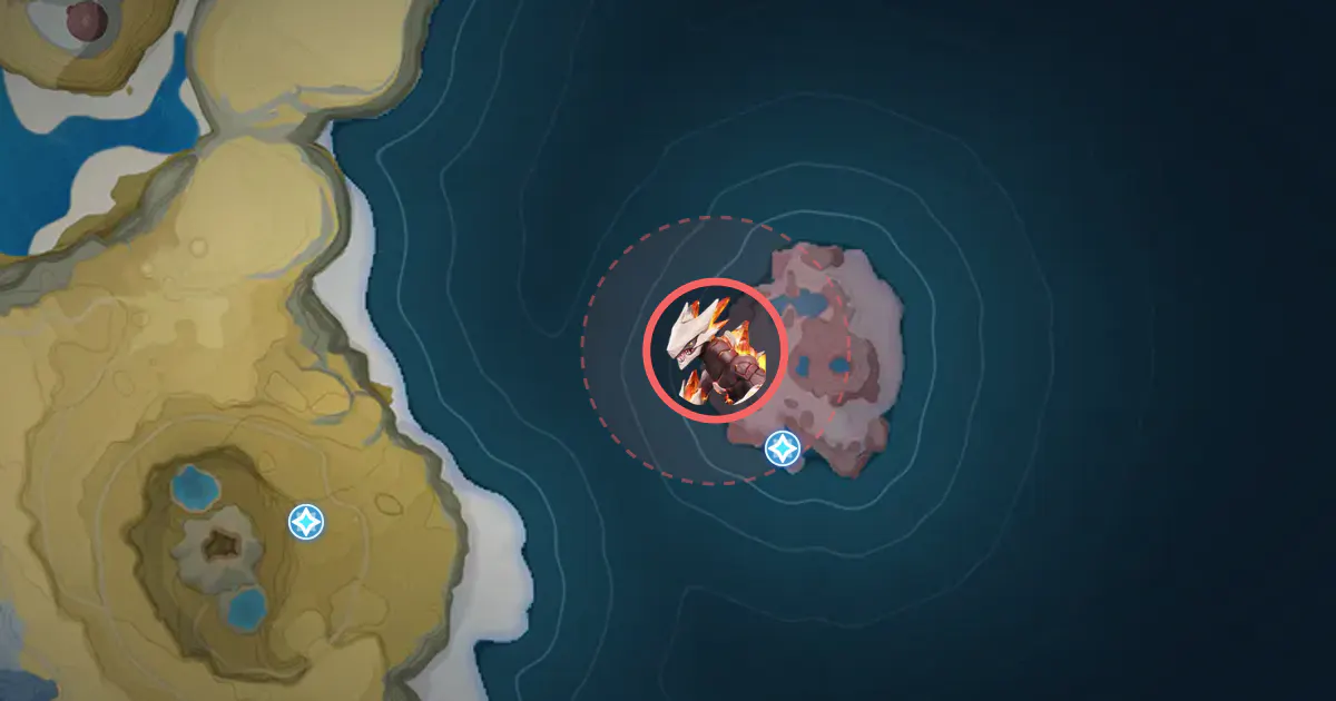 Alpha Magmarex’s location on the Idyll map, in Zephyrus Landbridge