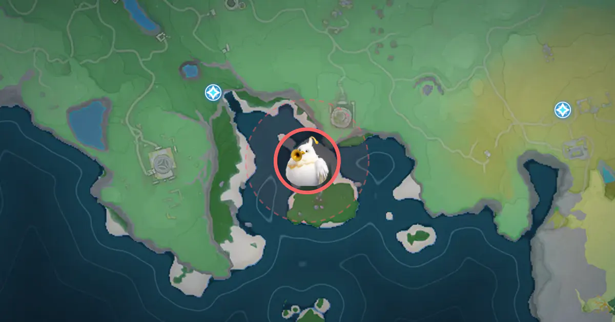 Alpha Tubster’s location on the Idyll map, in The Argent Strait