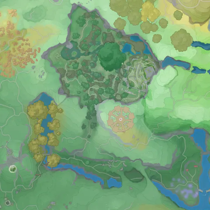 Les Bois brumeux sur la carte d’Idylle