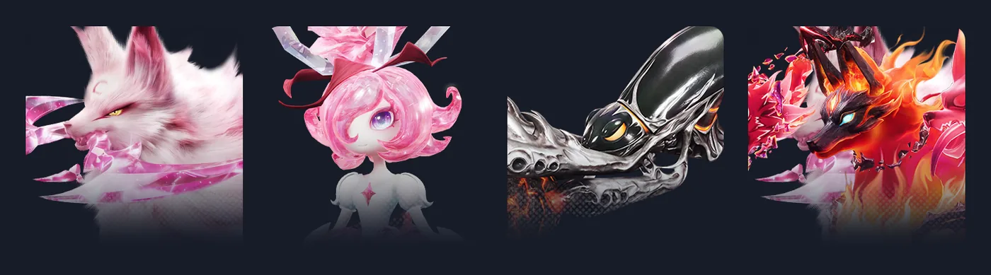 Glynsera, Melloblum, Waleetle and Inferlupa in their Prismana Form: Vein Abundance event art extracted from the client